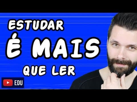 Thumbnail da aula: ESTUDAR É MAIS DO QUE LER - DICA DE ESTUDO