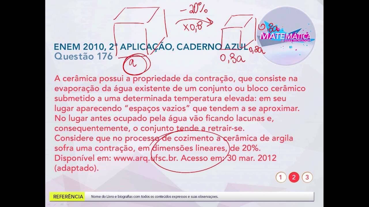 Thumbnail: Matemática: Semelhança entre sólidos - ENEM