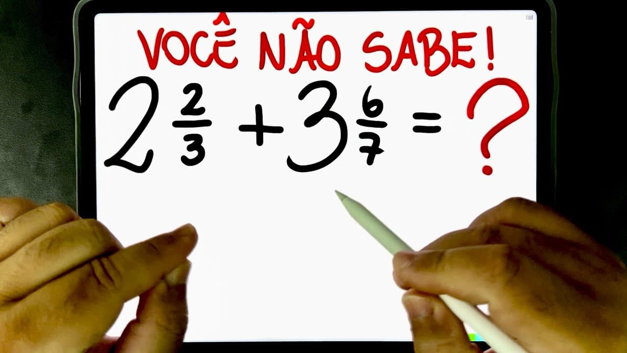 Thumbnail: 🔥 ADIÇÃO DE NÚMEROS MISTOS, você sabe calcular? 😱 Procopio ensina!