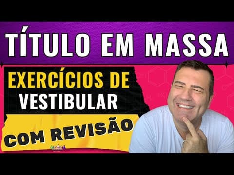 Thumbnail da aula: 💡 UNICAMP - 2021 - É comum encontrarmos nos supermercados produtos semelhantes em suas finalidades