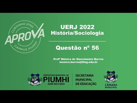 Thumbnail da aula: Questão 56 UERJ 2022 | Sociologia