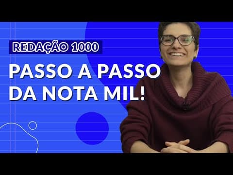 Thumbnail da aula: NOTA MIL ENEM: Passo a passo para redação - STOODI