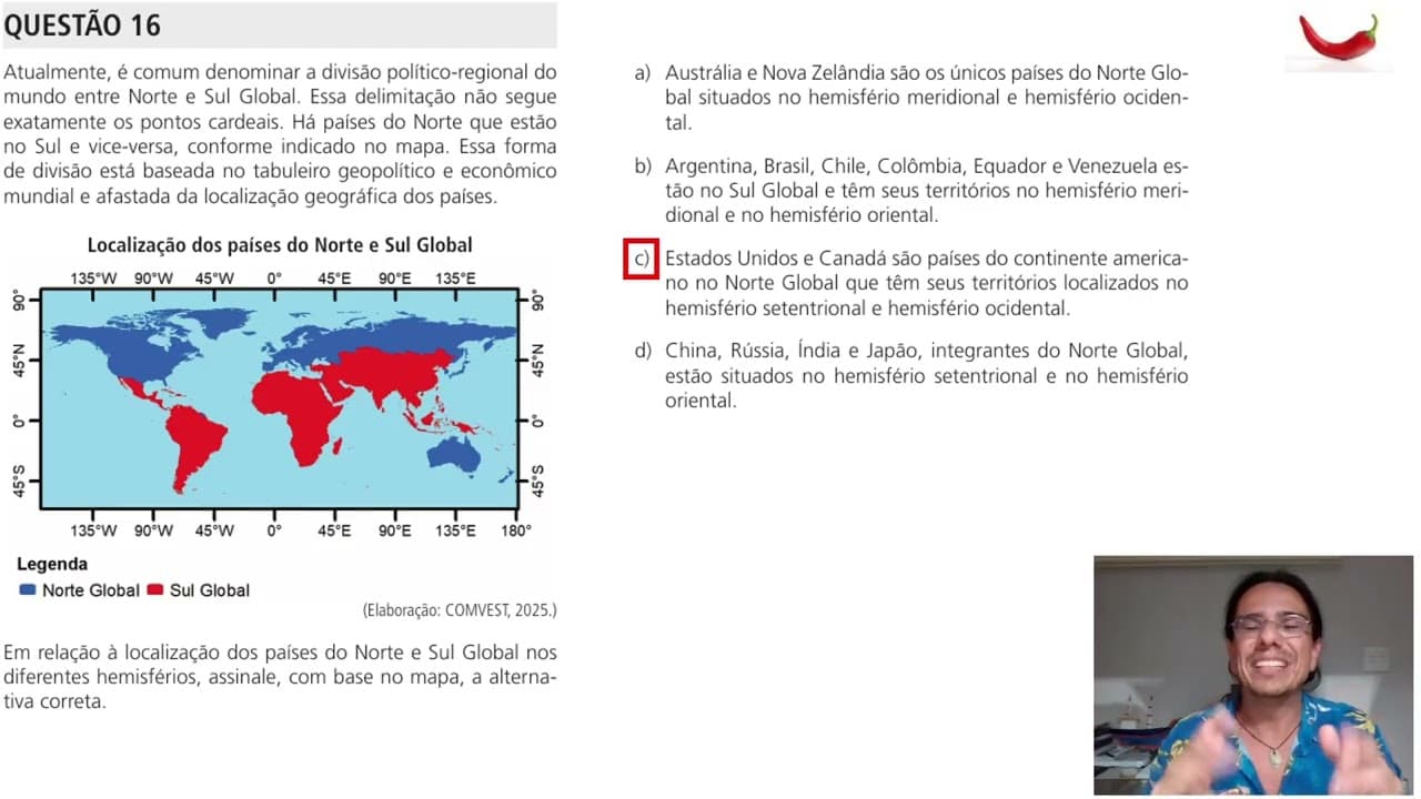 Thumbnail: Resolução Questões de Geografia - UNICAMP 2026