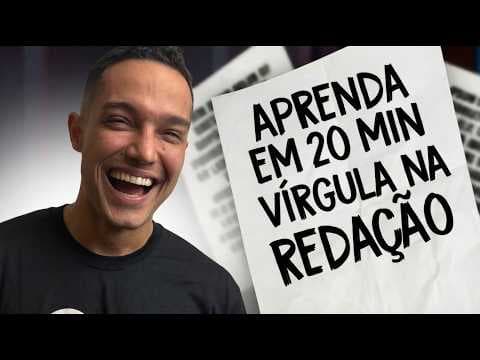 Thumbnail da aula: Como usar a vírgula na redação do enem? Fácil e prático