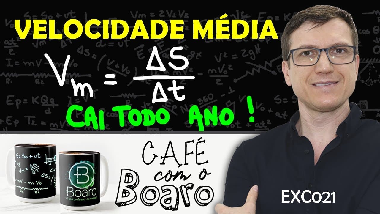 Thumbnail: VELOCIDADE MÉDIA - Cinemática - EXERCÍCIOS para REVISÃO de FÍSICA - EXC021