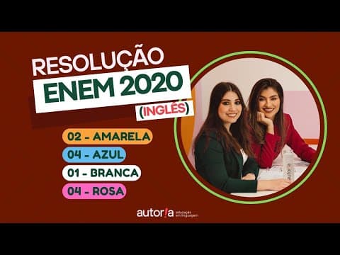 Thumbnail da aula: Enem 2020 - Autoria Linguagem - Questão 02 | Linguagens, prova amarela