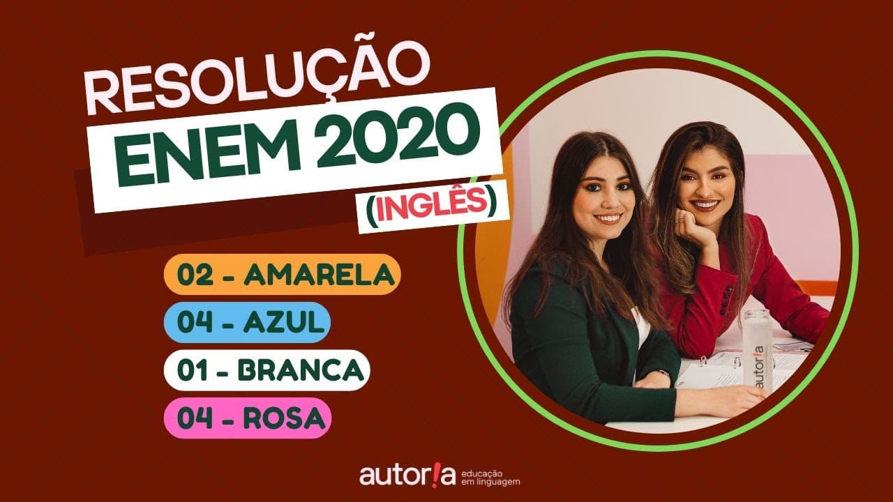 Thumbnail: Enem 2020 - Autoria Linguagem - Questão 02 | Linguagens, prova amarela