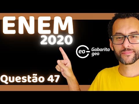 Thumbnail da aula: ✅ QUESTÃO 47 (PROVA AZUL) CIÊNCIAS HUMANAS | ENEM 2020: AGRICULTURA NO BRASIL |