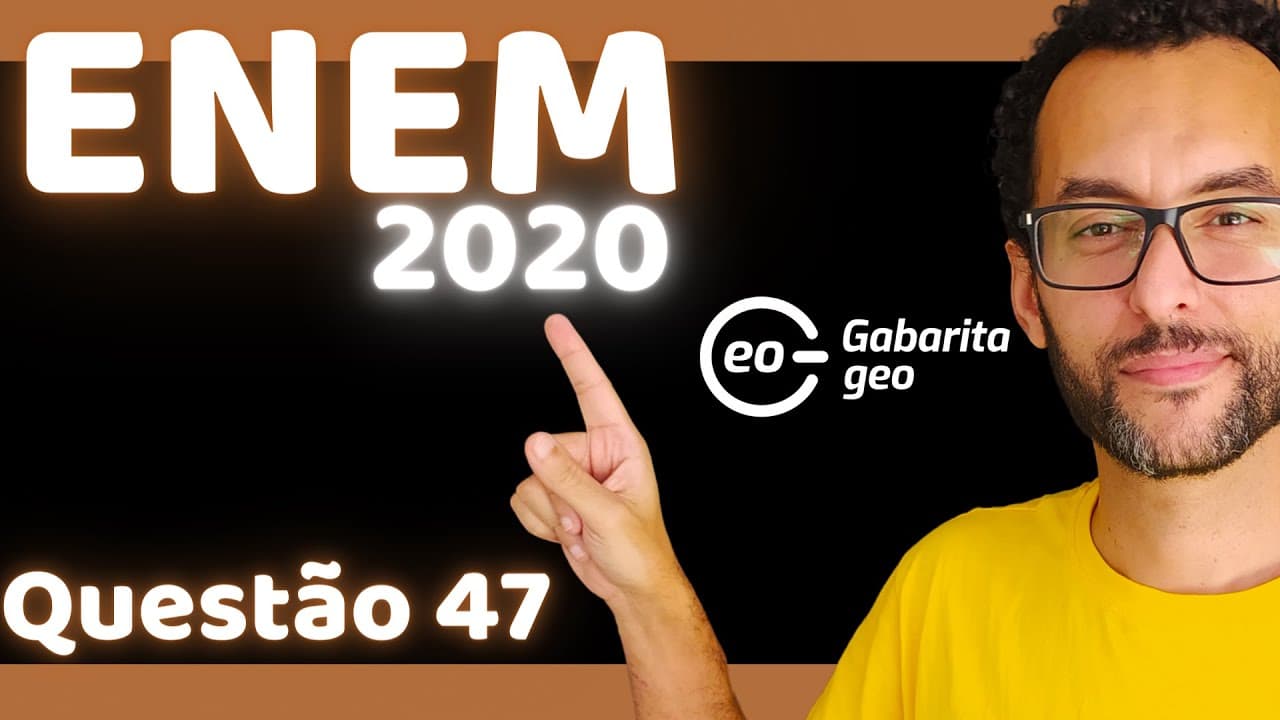 Thumbnail: ✅ QUESTÃO 47 (PROVA AZUL) CIÊNCIAS HUMANAS | ENEM 2020: AGRICULTURA NO BRASIL |