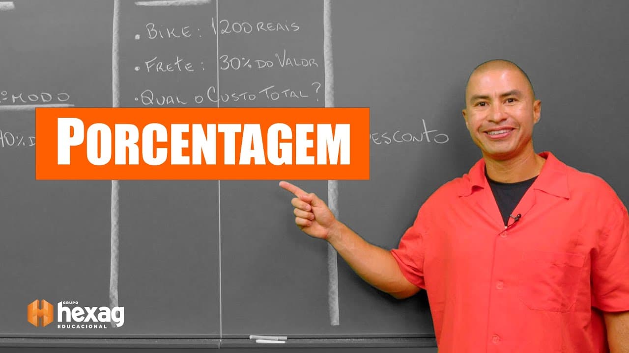 Thumbnail: PORCENTAGEM | ✅ MATEMÁTICA RÁPIDO E FÁCIL