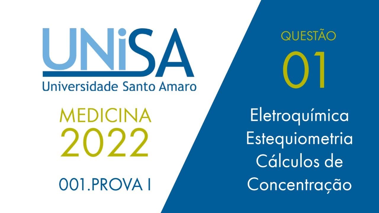 Thumbnail: UNISA 2022 | Questão 01 | Prova 1