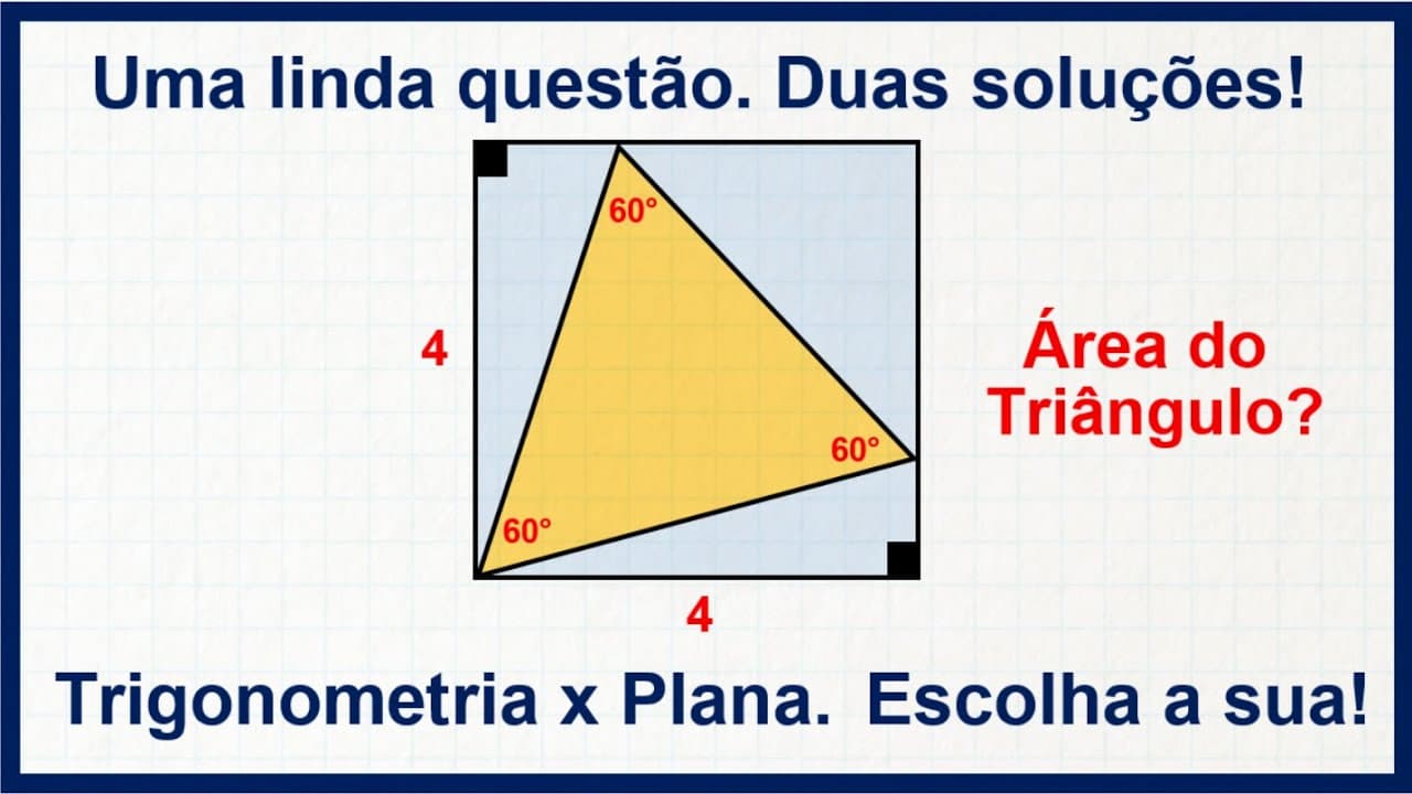 Thumbnail: 💟 Geometria Plana x Trigonometria no cálculo de Área - A Matemática é LINDA! #28 💟