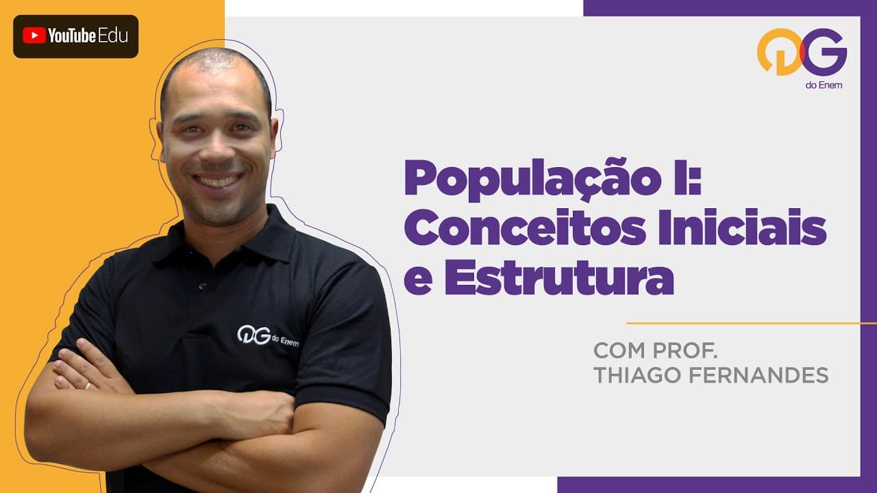 Thumbnail: População I: Conceitos Iniciais e Estrutura - Geografia com o Prof. Thiago Fernandes
