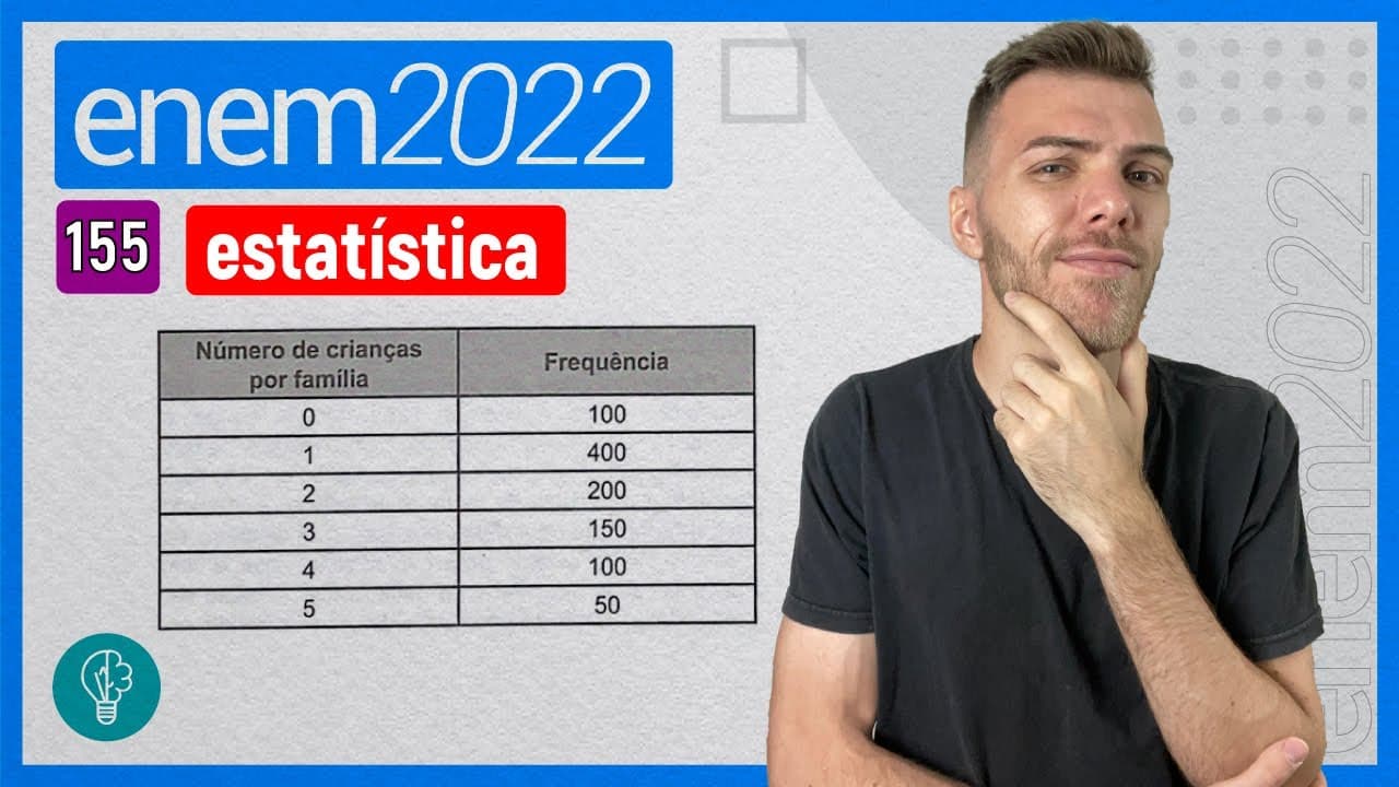 Thumbnail: ENEM 2022 - Q155 - Uma das informações que pode auxiliar no dimensionamento do...- ESTATÍSTICA