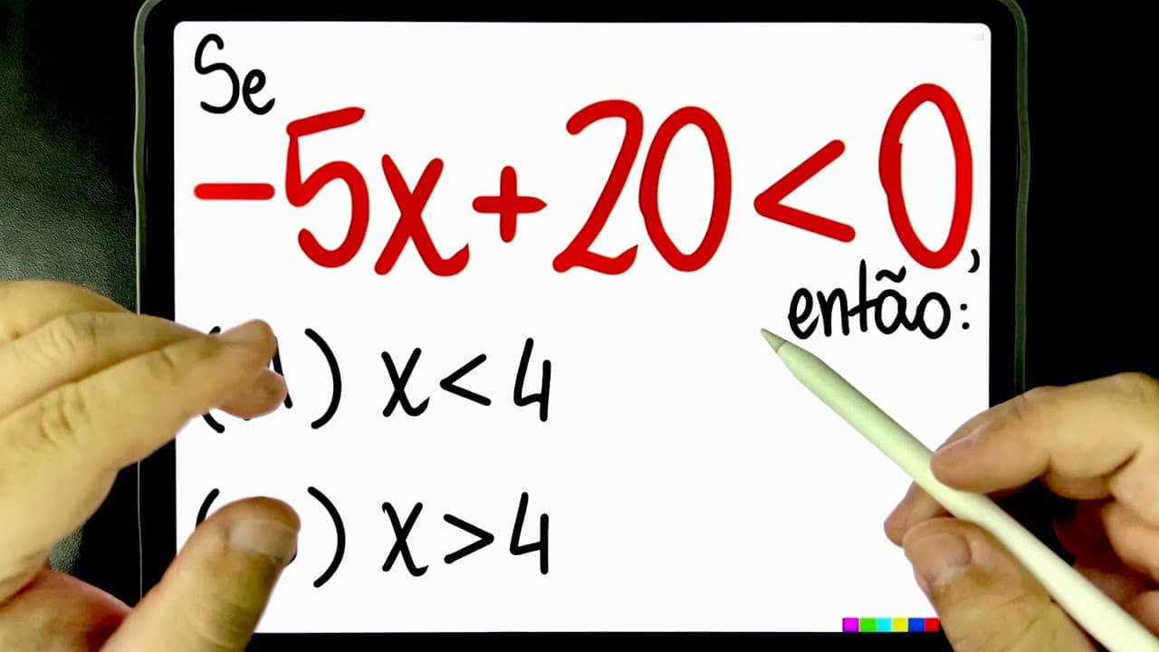 Thumbnail: 🔥 NÃO RESOLVA INEQUAÇÃO SEM ANTES VER ESSE VÍDEO! Você consegue resolver essa desigualdade?