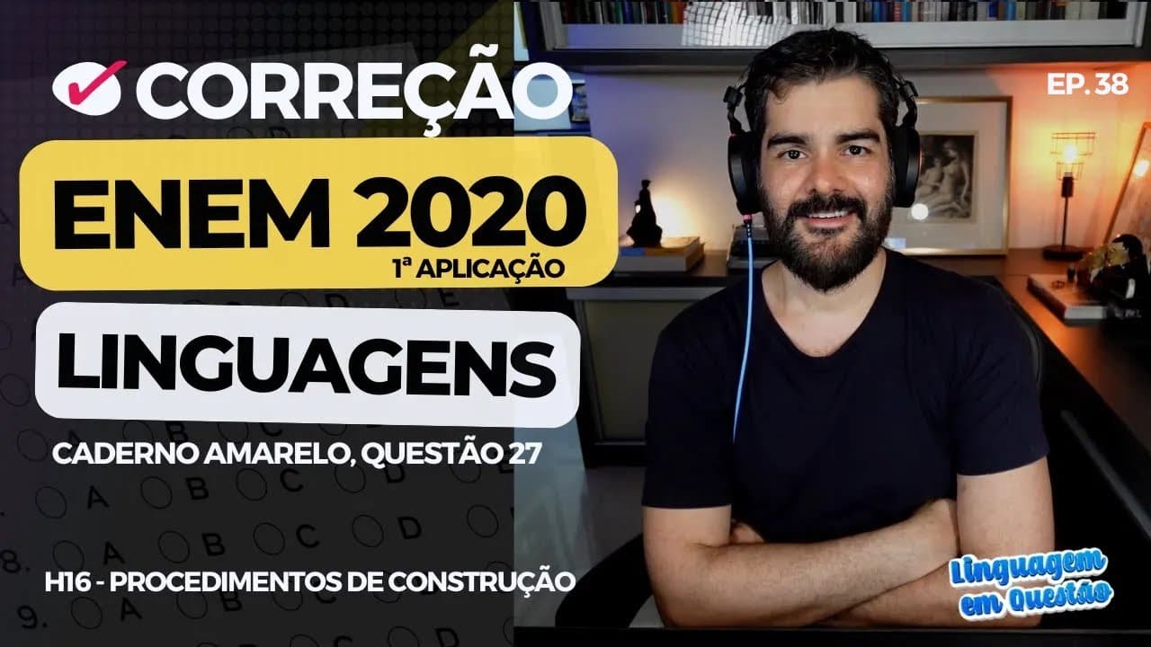 Thumbnail: ENEM 2020 1ª aplicação: "RETRATO DE HOMEM" (H16 | Procedimentos de construção | Amarelo, 27) #38