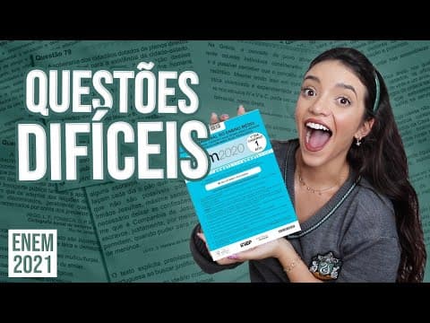 Thumbnail da aula: ✅ EXPLICANDO QUESTÕES DIFÍCEIS DO ÚLTIMO ENEM! (Débora Aladim)