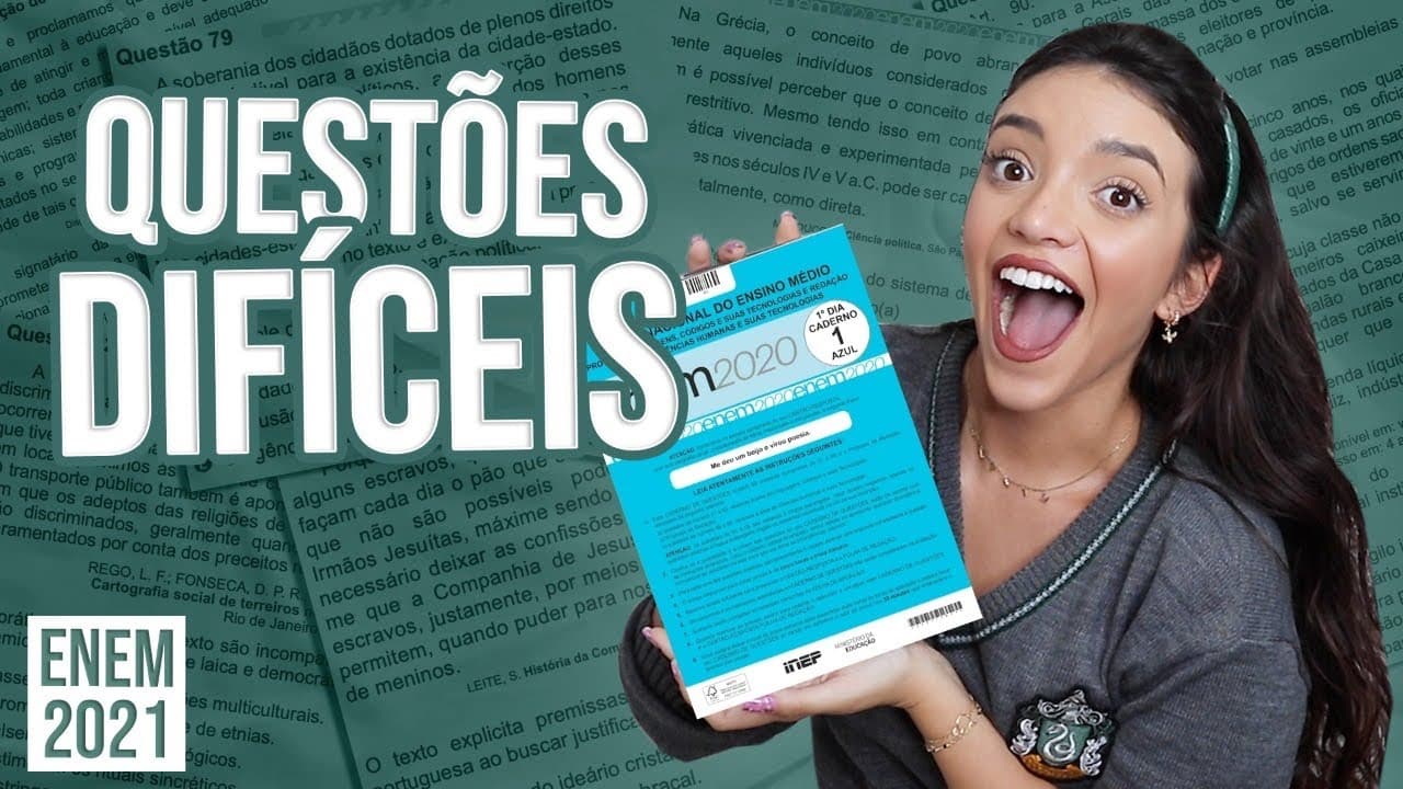 Thumbnail: ✅ EXPLICANDO QUESTÕES DIFÍCEIS DO ÚLTIMO ENEM! (Débora Aladim)