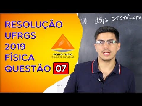 Thumbnail da aula: Resolução Ufrgs 2019 física questão 07.
