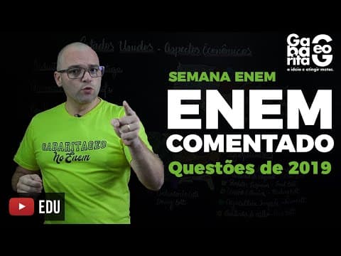Thumbnail da aula: GEOGRAFIA - ENEM COMENTADO 2019 - QUESTÃO 47 CAD AZUL - A geração de imagens por meio da tecnologia