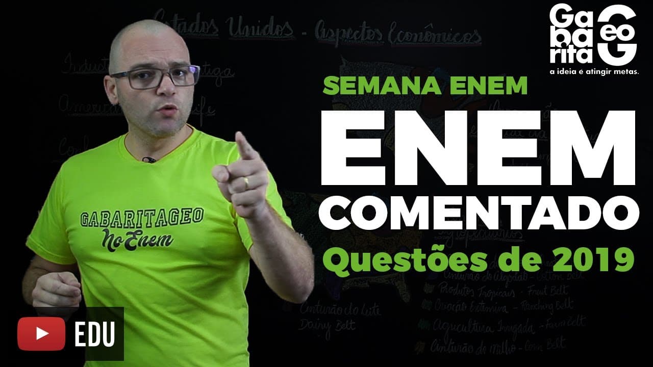 Thumbnail: GEOGRAFIA - ENEM COMENTADO 2019 - QUESTÃO 47 CAD AZUL - A geração de imagens por meio da tecnologia