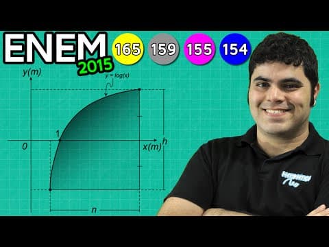 Thumbnail da aula: ENEM 2015 Matemática #19 - Logaritmo, Função Logarítmica (questão mais difícil)