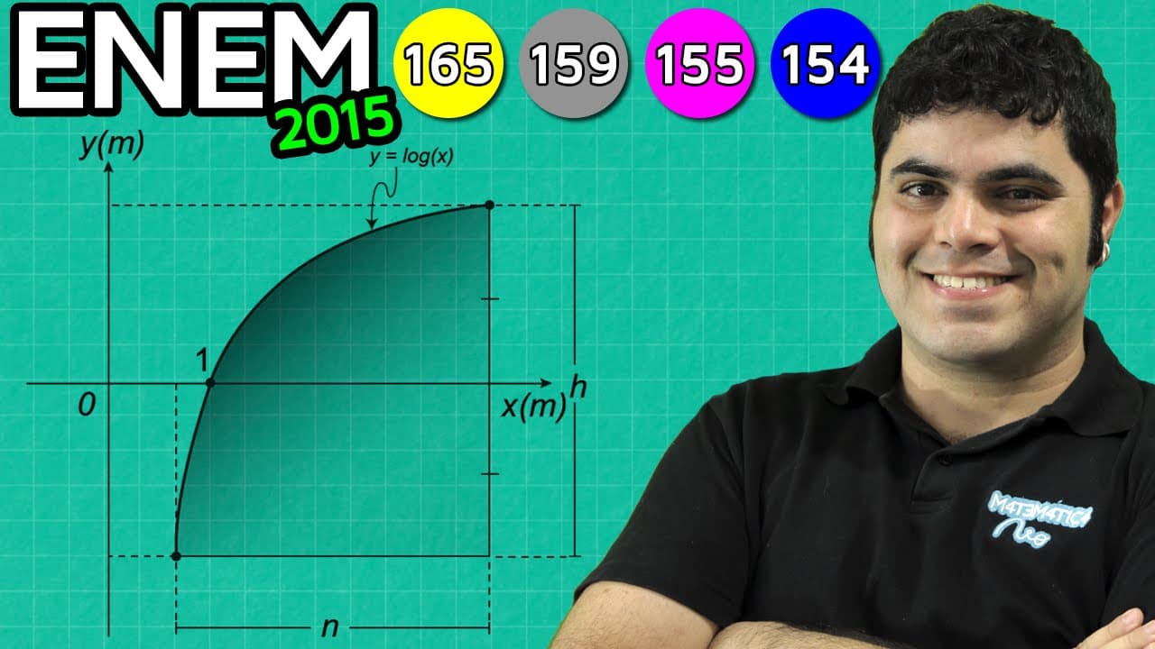 Thumbnail: ENEM 2015 Matemática #19 - Logaritmo, Função Logarítmica (questão mais difícil)
