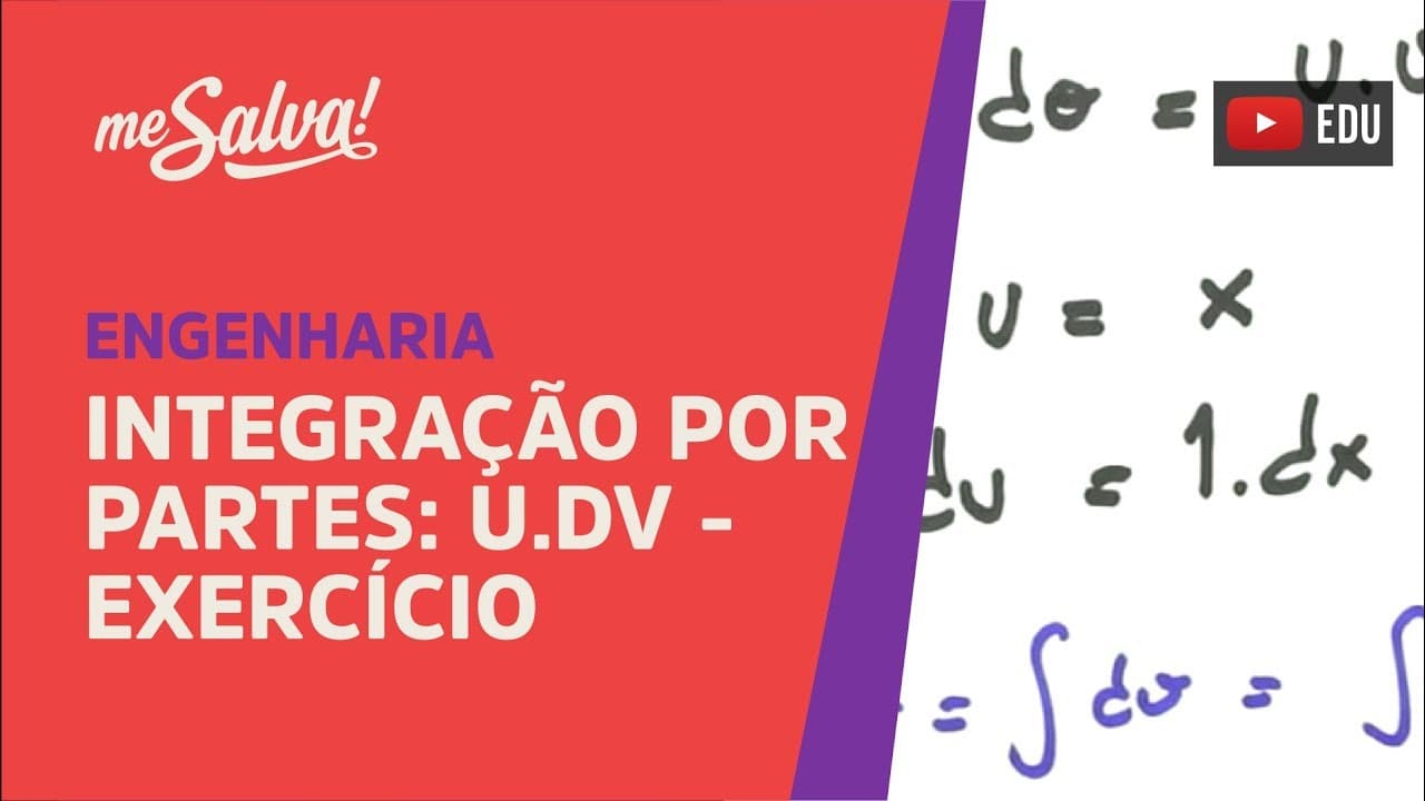 Thumbnail: Me Salva! INT26 - Integração por Partes: u.dv - Exercício Resolvido