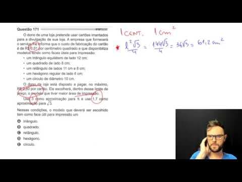 Thumbnail da aula: 171 - Azul - Enem 2021 - O dono de uma loja pretende usar cartões imantados para a divulgação ...