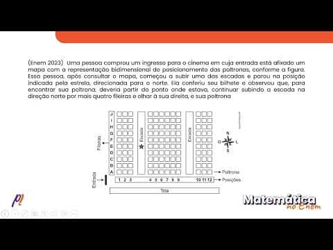 Thumbnail da aula: ENEM PPL 2023 - GEOMETRIA PLANA | Uma pessoa comprou um ingresso para o cinema em cuja entrada...