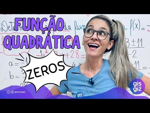 Thumbnail da aula: RAÍZES OU ZEROS DA FUNÇÃO QUADRÁTICA | FUNÇÃO DO SEGUNDO 2º GRAU – AULA 2