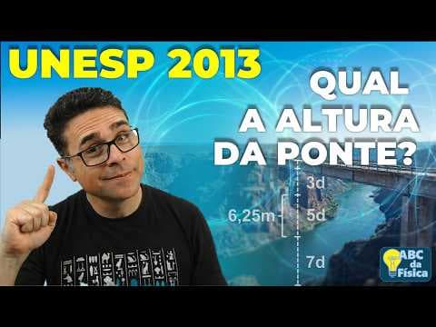 Thumbnail da aula: 🍎 O MACETE DE GALILEU: Unesp 2013 - "Um garoto sobre uma ponte..." (PROPORÇÃO DE GALILEU)