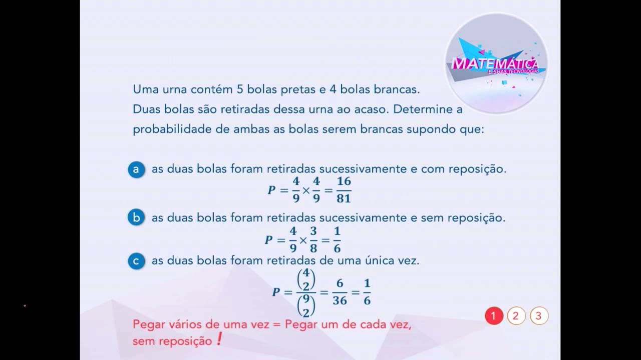 Thumbnail: Matemática: Probabilidade - Tipos de extração - ENEM