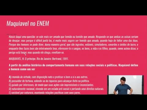Thumbnail da aula: ENEM 2017 - Maratona de filosofia