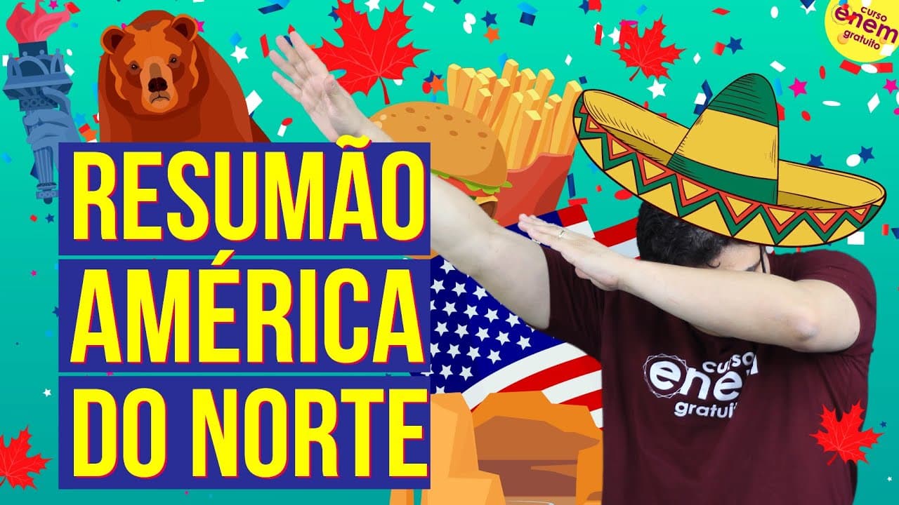 Thumbnail: AMÉRICA DO NORTE E SEUS ASPECTOS GEOGRÁFICOS: RESUMO DE GEOGRAFIA ENEM. Prof. Raphael Carrieri