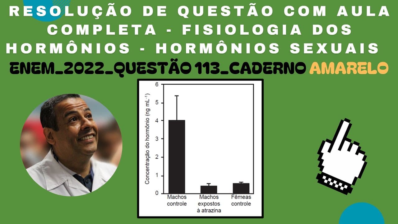 Thumbnail: ENEM 2022_QUESTÃO 113_CADERNO AMARELO_HORMÔNIOS SEXUAIS_FISIOLOGIA DOS HORMÔNIOS_REPRODUÇÃO ANIMAL