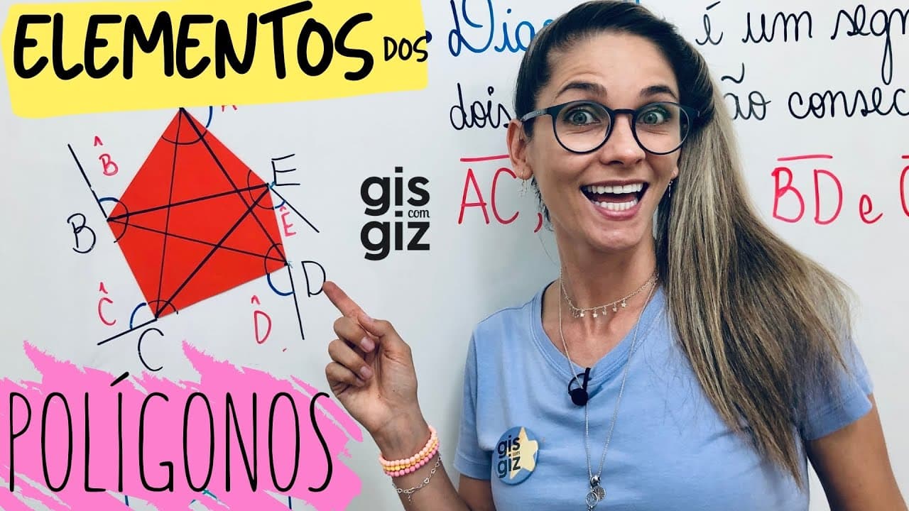 Thumbnail: ELEMENTOS DE UM POLÍGONO| \Prof. Gis/ MATEMATICA #02