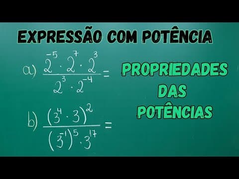 Thumbnail da aula: PROPRIEDADES DAS POTÊNCIAS - EXERCÍCIOS - Professora Angela Matemática
