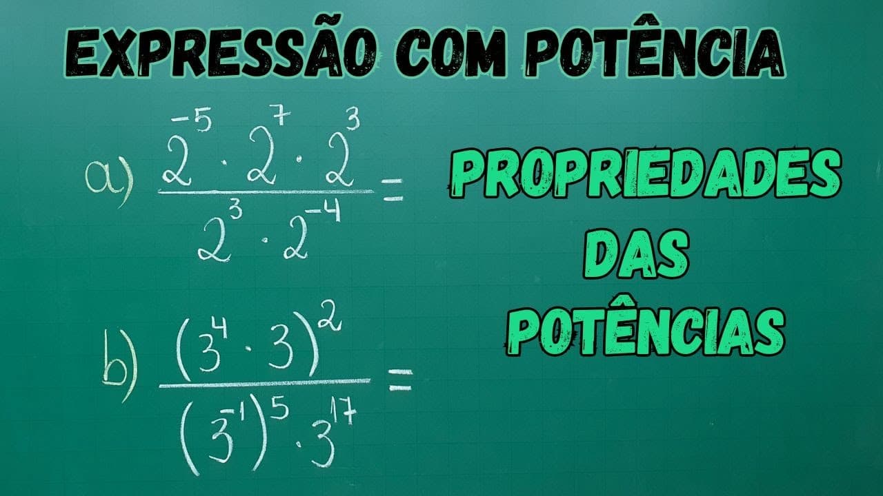 Thumbnail: PROPRIEDADES DAS POTÊNCIAS - EXERCÍCIOS - Professora Angela Matemática