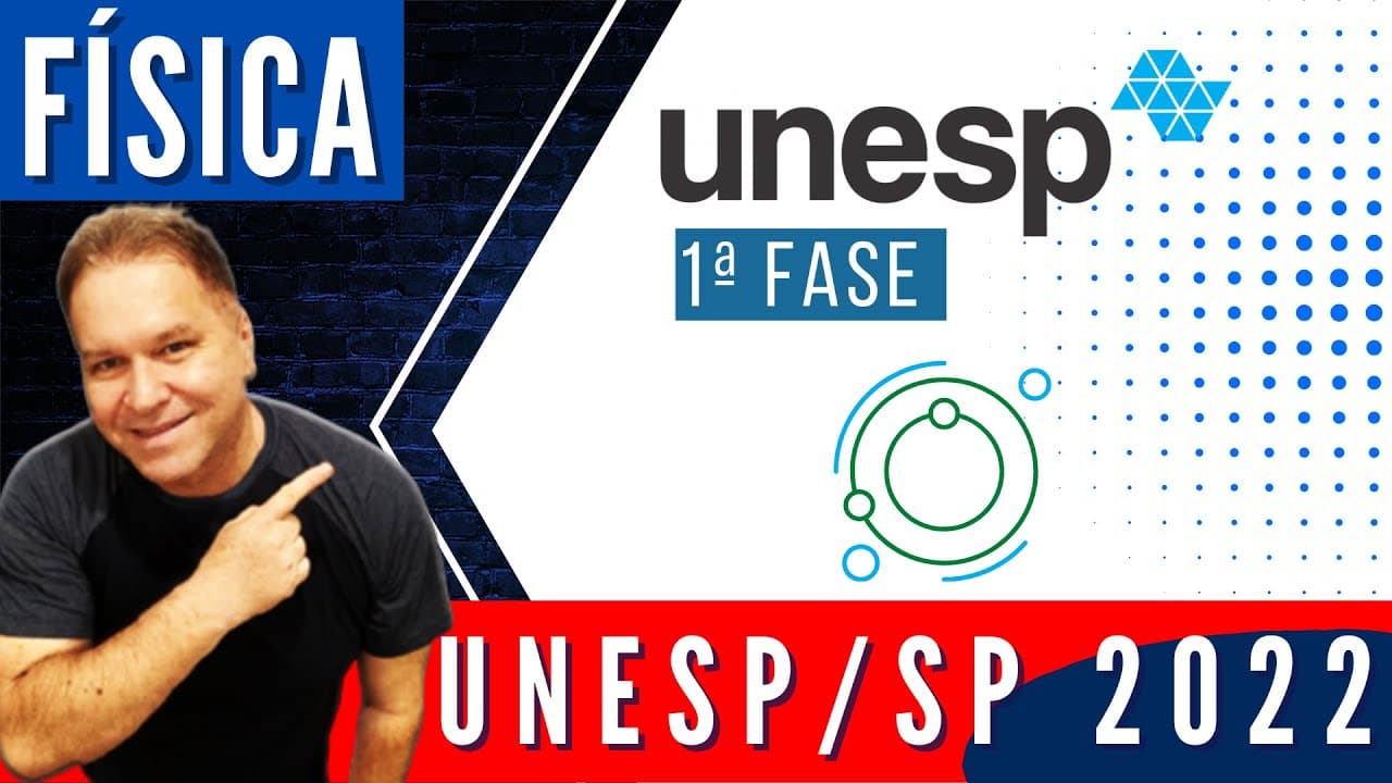 Thumbnail: UNESP/SP 2022 - FÍSICA -  Questões 76 ,77 ,78 e 79 da 1ª Fase