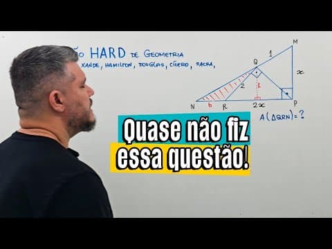 Thumbnail da aula: Linda questão de GEOMETRIA que sofri pra fazer! Quem consegue resolver?