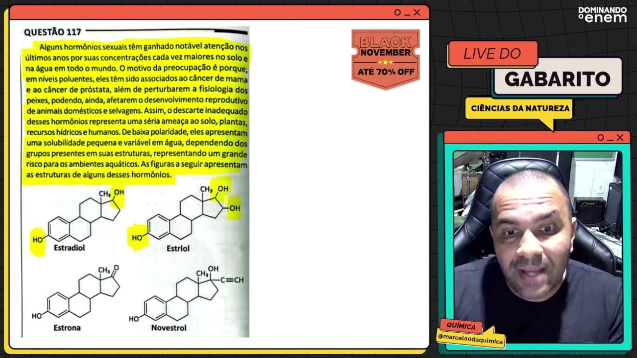 Thumbnail: ENEM 2025: Alguns hormônios sexuais têm ganhado notável atenção nos últimos anos por suas concentra