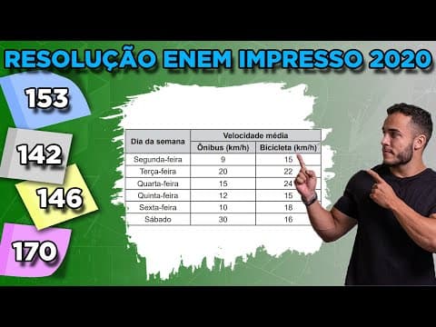 Thumbnail da aula: 🔵 Questão 153  - Caderno Azul | Razão e Proporção | MATEMÁTICA ENEM 2020