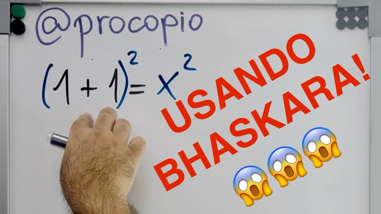 Thumbnail: 🔥 1+1 usando a FÓRMULA DE BHASKARA (ou Fórmula Quadrática) JÁ VIU ISSO?