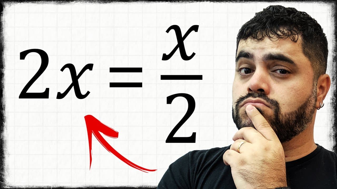Thumbnail: 😱 97% NÃO CONSEGUEM RESOLVER A ESTA EQUAÇÃO Você Consegue Resolver? | 2x = x/2