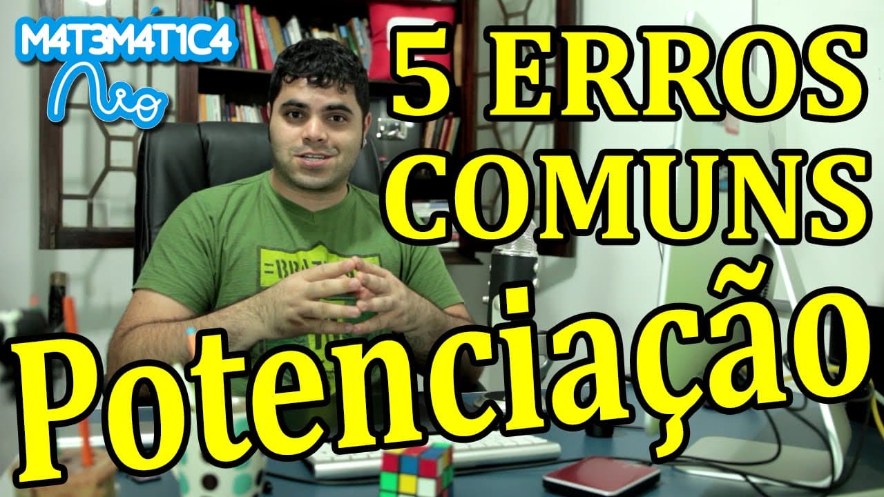 Thumbnail: 5 ERROS COMUNS EM POTENCIAÇÃO | Matemática Rio