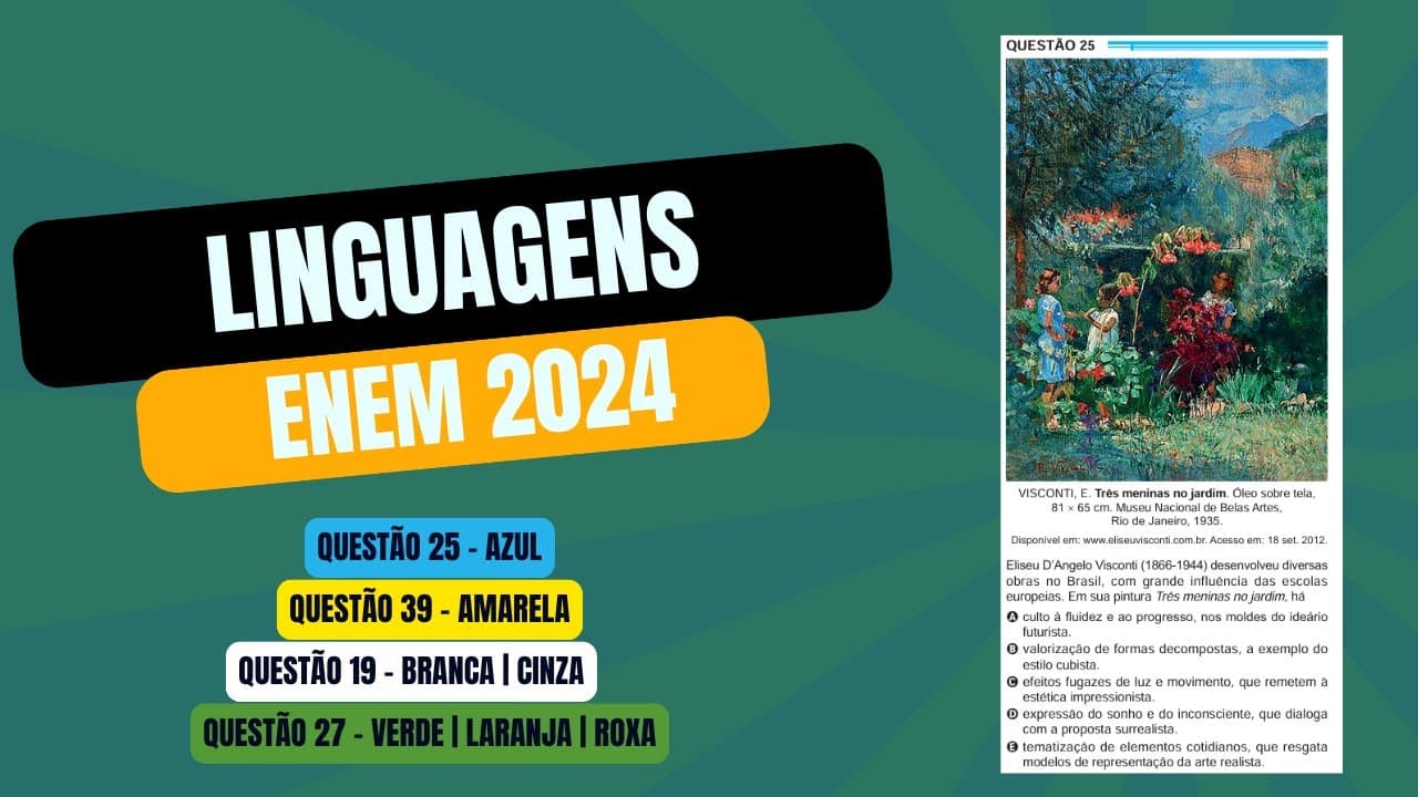 Thumbnail: Resolução questão 25 (PROVA AZUL) | Linguagens ENEM 2024