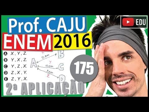 Thumbnail da aula: [ENEM 2016 2Ap] 175 📓 ESCALA Num mapa com escala 1 : 250 000, a distância entre as cidades Ae B é