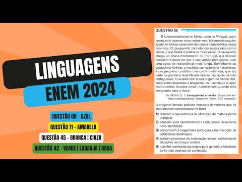 Thumbnail da aula: Resolução questão 08 (PROVA AZUL) | Linguagens ENEM 2024