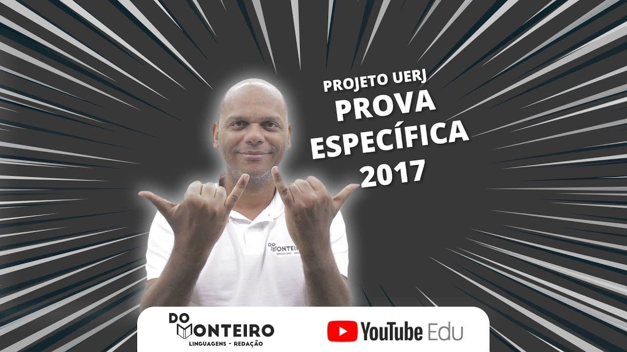 Thumbnail: Correção da prova específica UERJ 2017 | Projeto UERJ #12